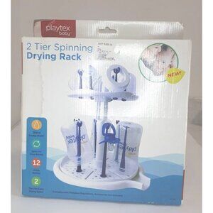 Playtex Baby 2 Tier Spinning Drying Rack. Spins, Holds Up To 12 Bottles NEW